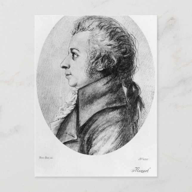 Postal Wolfgang Amadeus Mozart (Anverso)