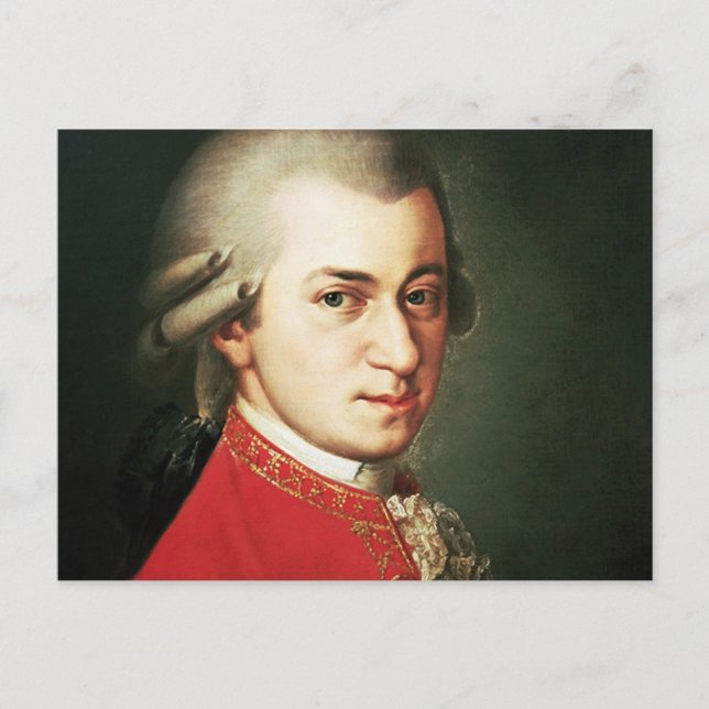 Postal Wolfgang Amadeus Mozart (Anverso)