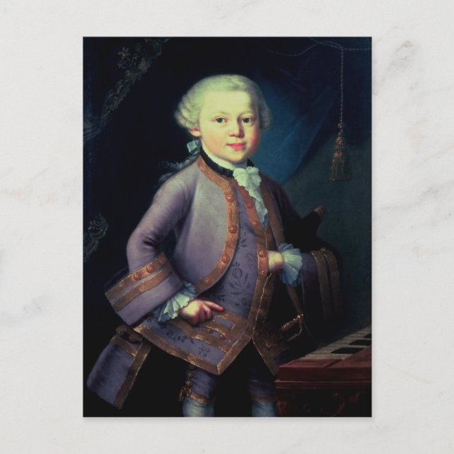 Postal Wolfgang Amadeus Mozart , 1763 (Anverso)