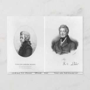 Postal Wolfgang Amedeus Mozart y Ferdinando Paer
