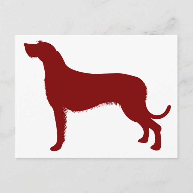 Postal Wolfhound (Rojo) irlandés (Anverso)