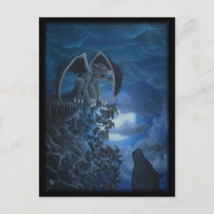 Postal Wolfmond - Wolf mit Golem