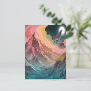 Postal Wolfs Moonlit Howl