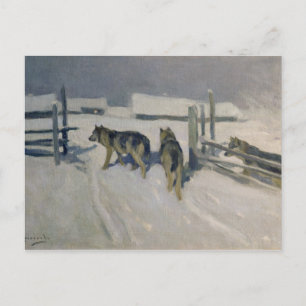 Postal Wolfs, noche de invierno, c.1910
