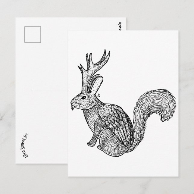Postal Wolpertinger (Anverso / Reverso)