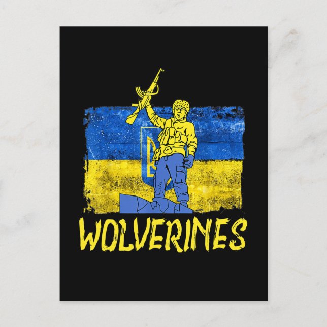Postal Wolverines apoyan a Ucrania, Volverines de Ucrania (Anverso)