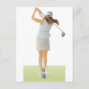 Postal Woman Golfer