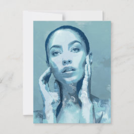 Postal "Woman in Blue"