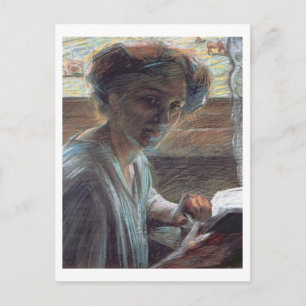 Postal Woman Reading, 1909 (aceite sobre lienzo)