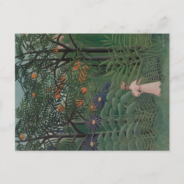 Postal Woman Walking in an Exotic Forest, Henri Rousseau (Anverso)