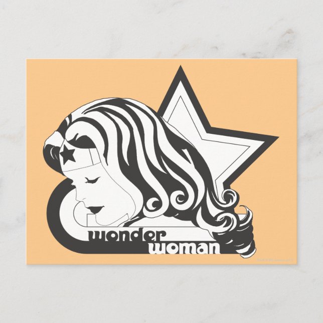 Postal Wonder Woman B&W Star (Anverso)