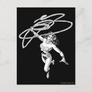 Postal Wonder Woman Black & White Twirl