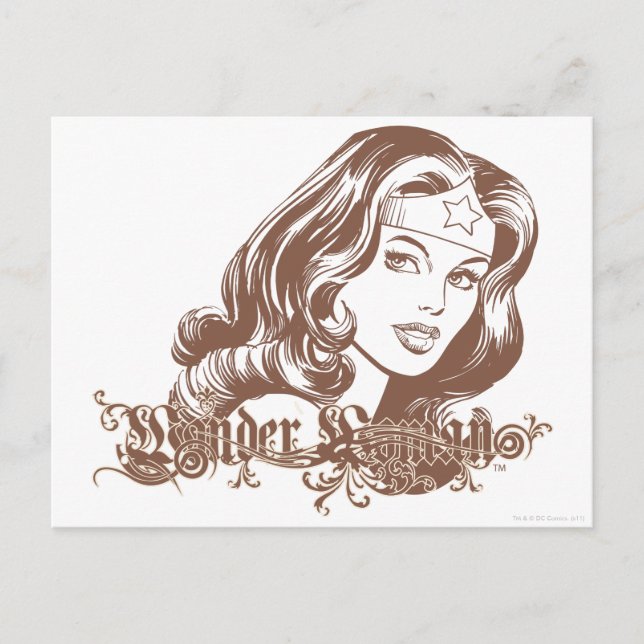 Postal Wonder Woman Brown (Anverso)