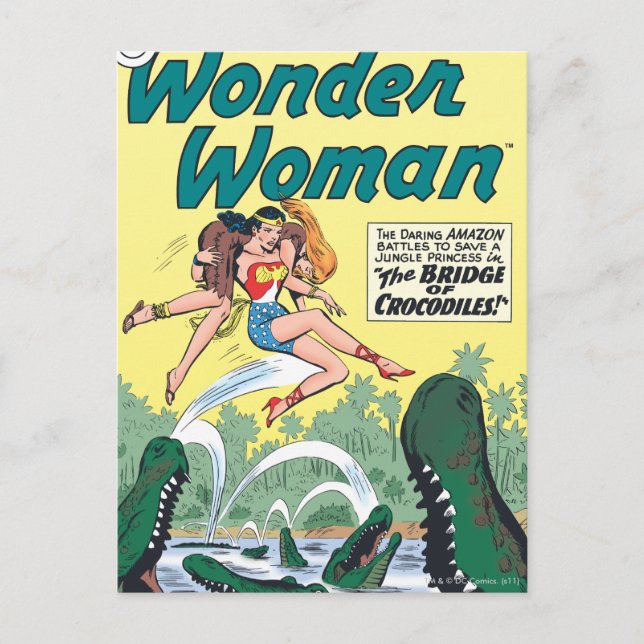 Postal Wonder Woman Crocodiles (Anverso)