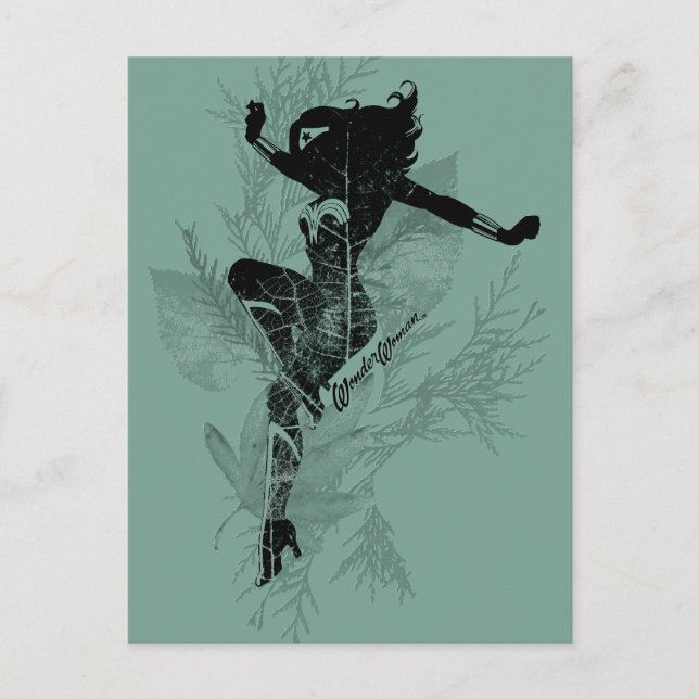 Postal Wonder Woman Landing Foliage Graphic (Anverso)