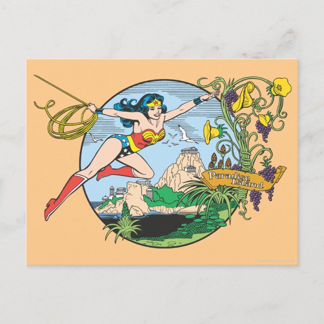 Postal Wonder Woman Paradise Island (Anverso)