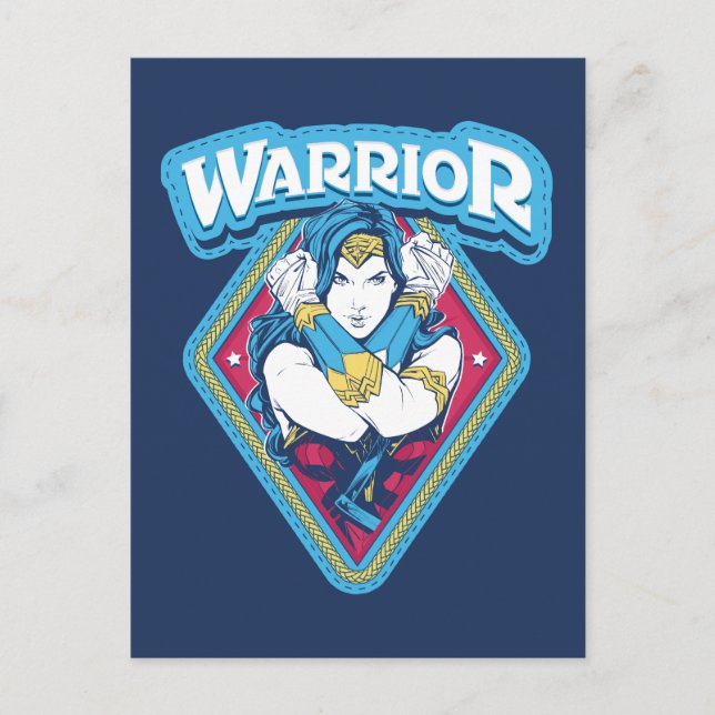 Postal Wonder Woman Warrior Graphic (Anverso)