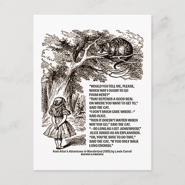 Postal Wonderland ¿Cómo Debería Ir A Cita? (Anverso)