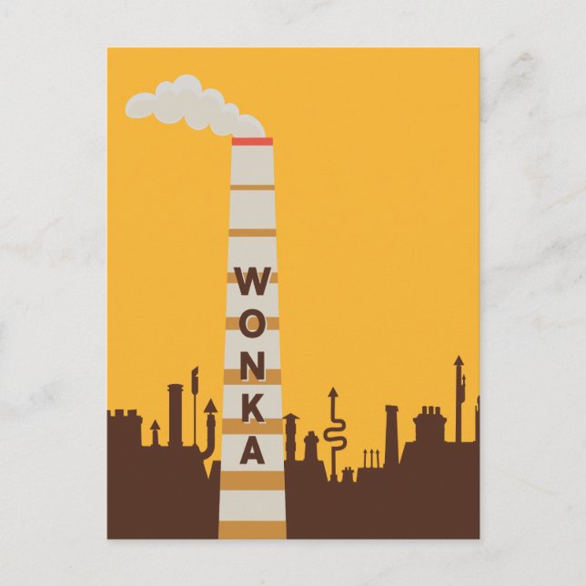 Postal Wonka Factory Silhouette (Anverso)
