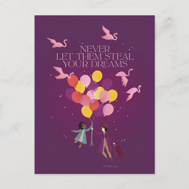 Postal Wonka "Nunca Dejes que te Roben tus Sueños" (Anverso)