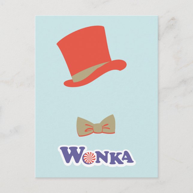Postal Wonka Top Hat & Bow Tie (Anverso)