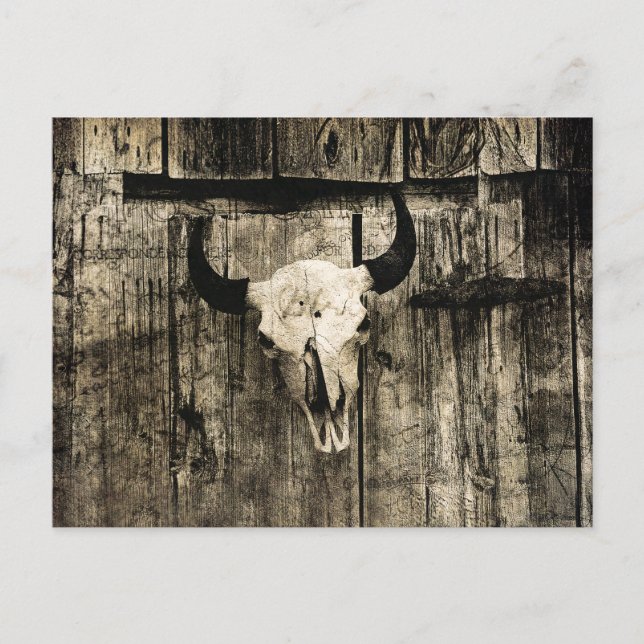 Postal Wood Barn Sepia Rustic Vintage (Anverso)