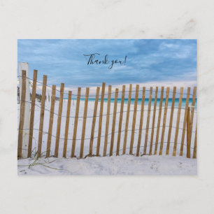 Postal Wood Beach Fence Sunrise Destin Gracias Postcard