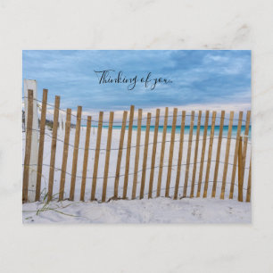 Postal Wood Beach Fence Sunrise Destin Thestin Postcard
