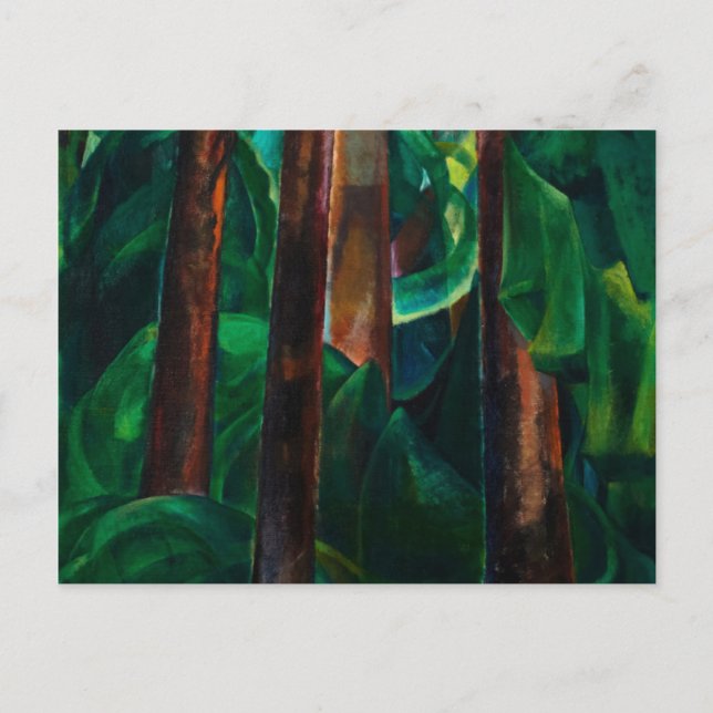 Postal Wood Interior, 1930 por Emily Carr (Anverso)