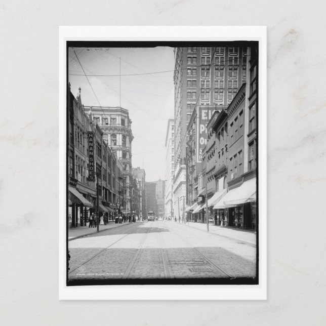 Postal Wood Street, Pittsburgh, Pennsylvania Vintage (Anverso)