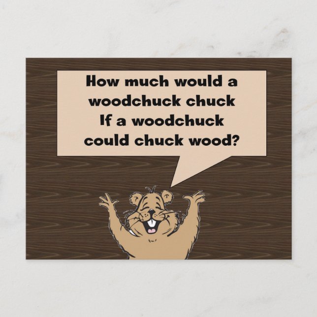 Postal Woodchuck Tongue Twister (Anverso)