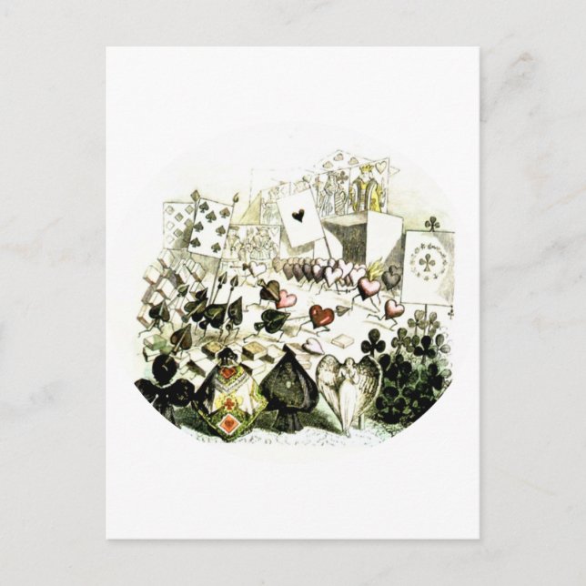 Postal Woodcut del siglo XIX al estilo de Wonderland (Anverso)