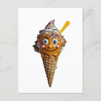 Postal Wooden wall painting with ice cream design.