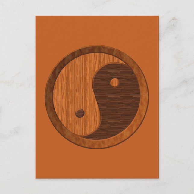 Postal Wooden Yin Yang (Anverso)
