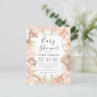 Woodland Animals Presupuesto Baby Shower