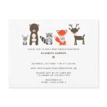 Woodland Baby Shower Forest Animals Neutral Cute I