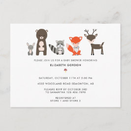 Postal Woodland Baby Shower Forest Animals Neutral Cute I