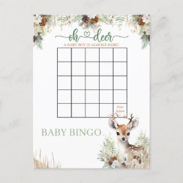 Postal Woodland Deer Baby Shower Boy Game