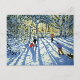 Postal Woodland en invierno cerca de Ashbourne Derbyshire