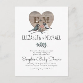 Postal Woodland Forest Animals Parejas BABY SHOWER