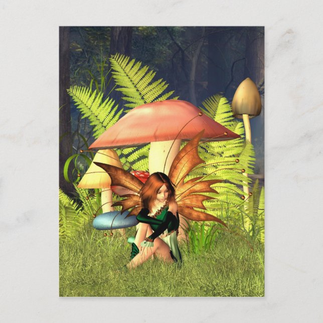 Postal Woodland Toadstool Fairy (Anverso)