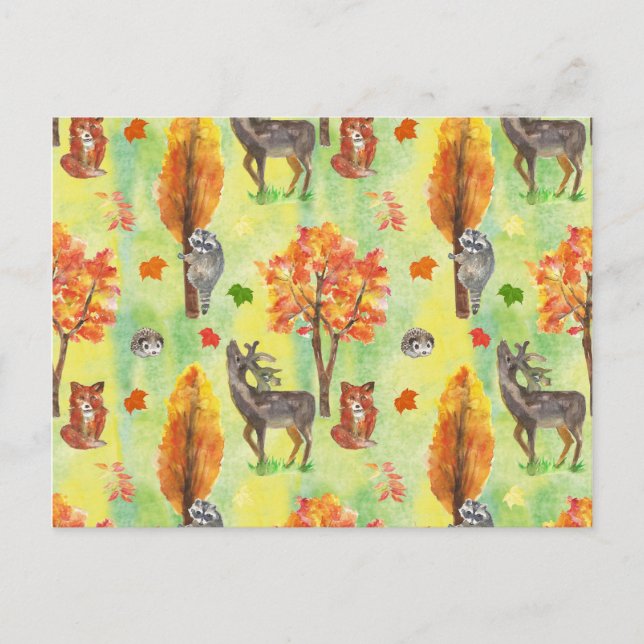 Postal Woodland Watercolor (Anverso)