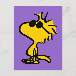 Postal Woodstock con gafas de sol