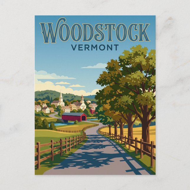 Postal Woodstock EE. UU. (Anverso)