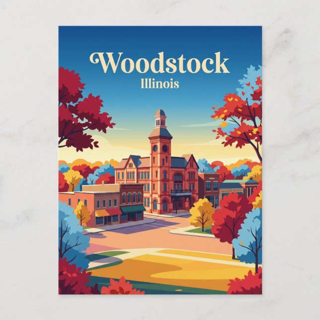 Postal Woodstock Illinois (Anverso)