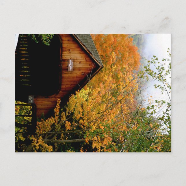 Postal Woodstock, puente cubierto VT (Anverso)