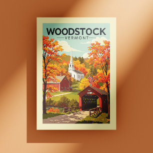 Postal Woodstock Vermont Vintage