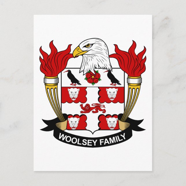 Postal Woolsey Family Crest (Anverso)