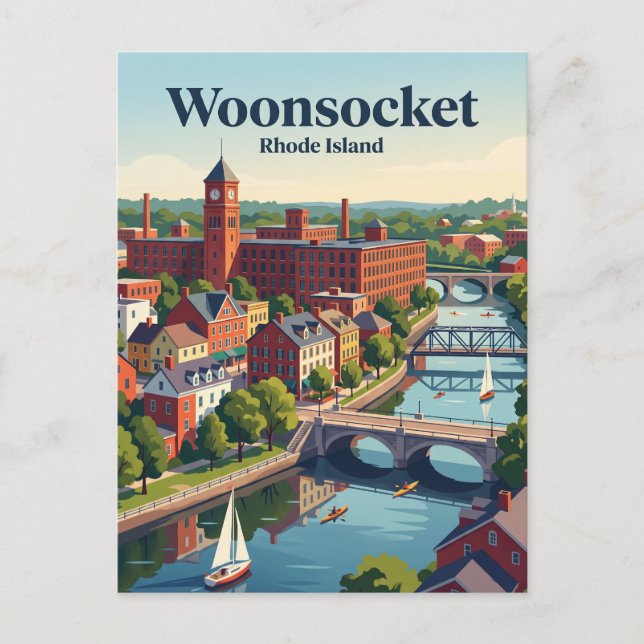 Postal Woonsocket, Rhode Island (Anverso)