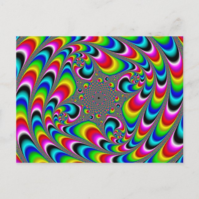 Postal Woooo Mandelbrot Fractal (Anverso)